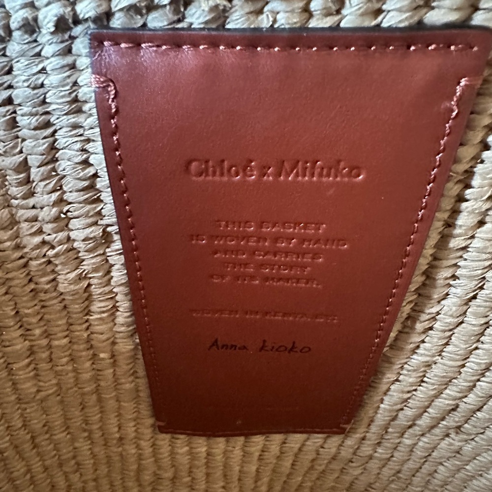 Chloe Large Horse Medal Raffia Tote - Picture 4 of 10